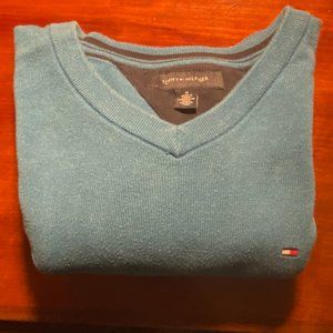 Medium Blue Tommy Hilfiger V Neck Sweater